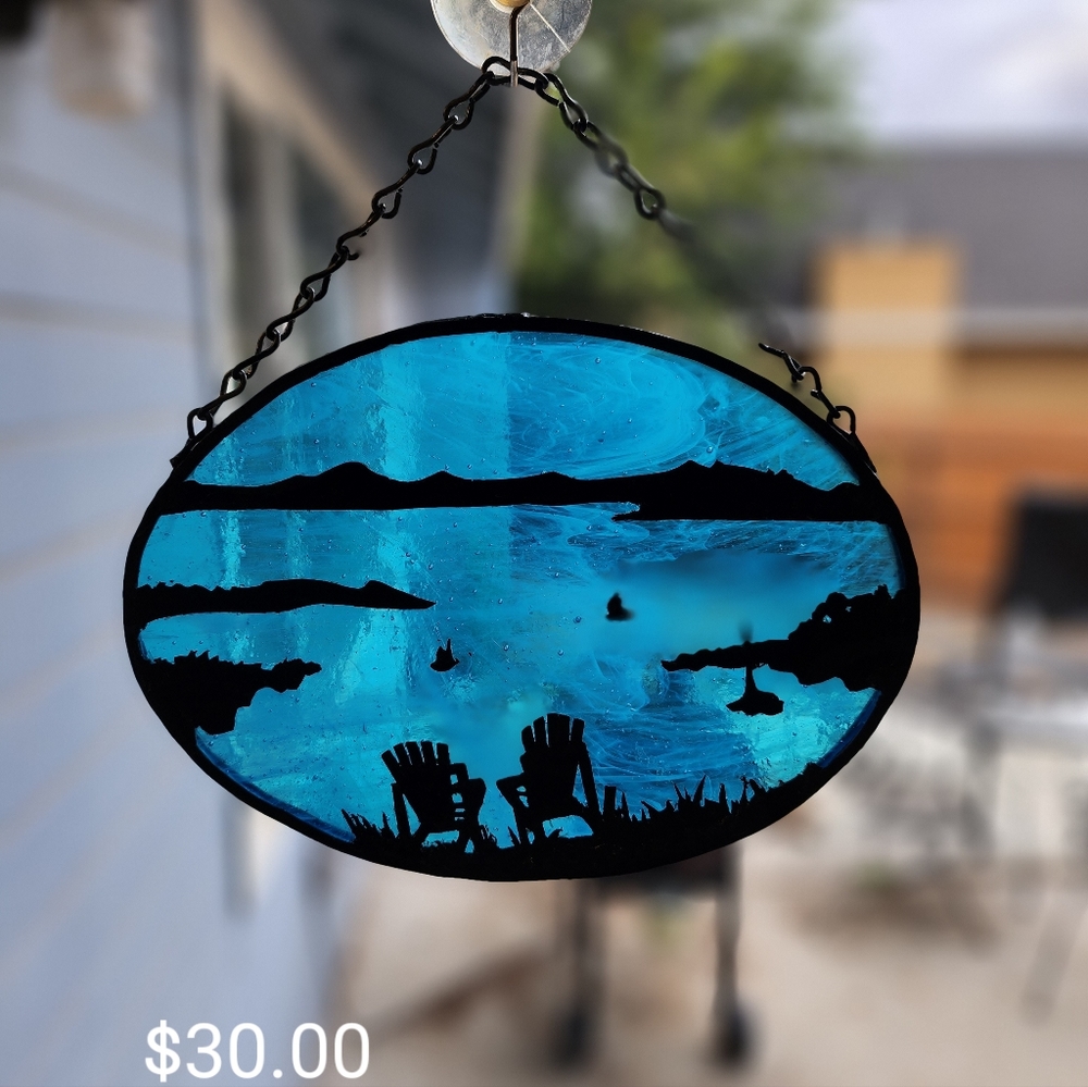 Glass with foil overlay